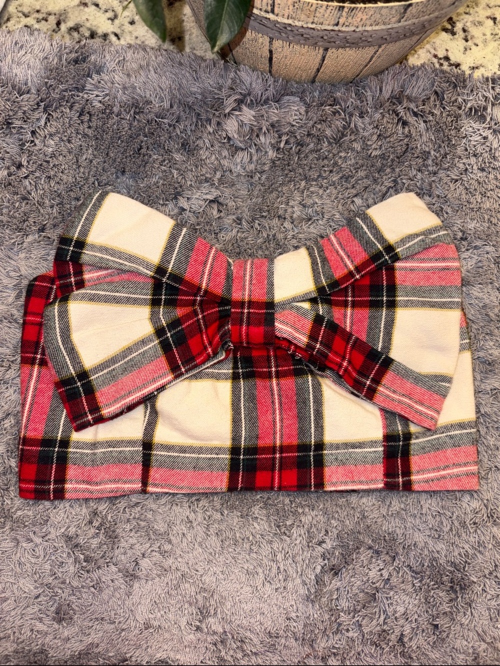 Show Me Your MuMu Red Plaid Bow Tube Top